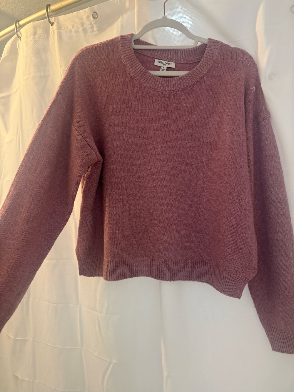 Freshman Crewneck Sweater in Dusty Mauve